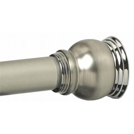 ZENITH PRODUCTS Zenith Products Satin Nickel Finial Shower Rod  663NS 663NS